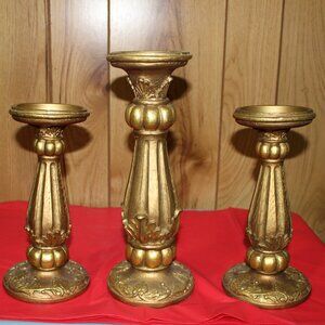 Vintage Home Interior Candle Holders, Set of Three